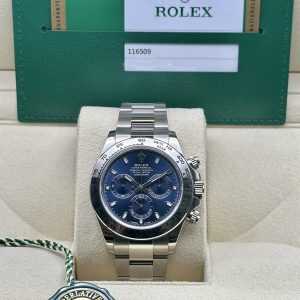 116509 Rolex Daytona White Gold Blue Dial