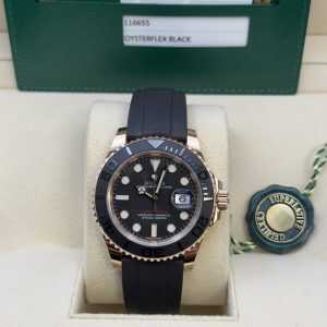 116655 Rolex Yachtmater 40mm Rose Gold Oysterflex